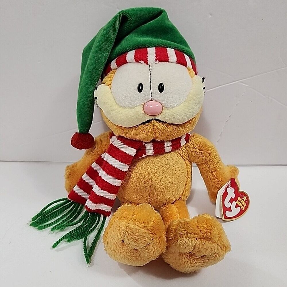 Vintage 2006 Garfield Christmas Ty Plush " I've been good...really!"